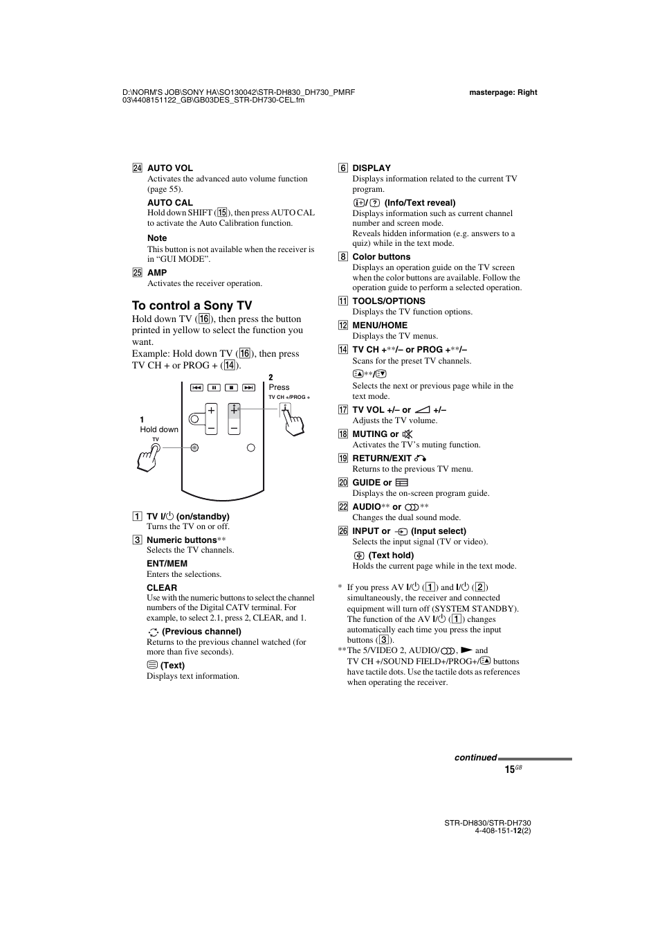 Sony STRDH830 User Manual | Page 15 / 88