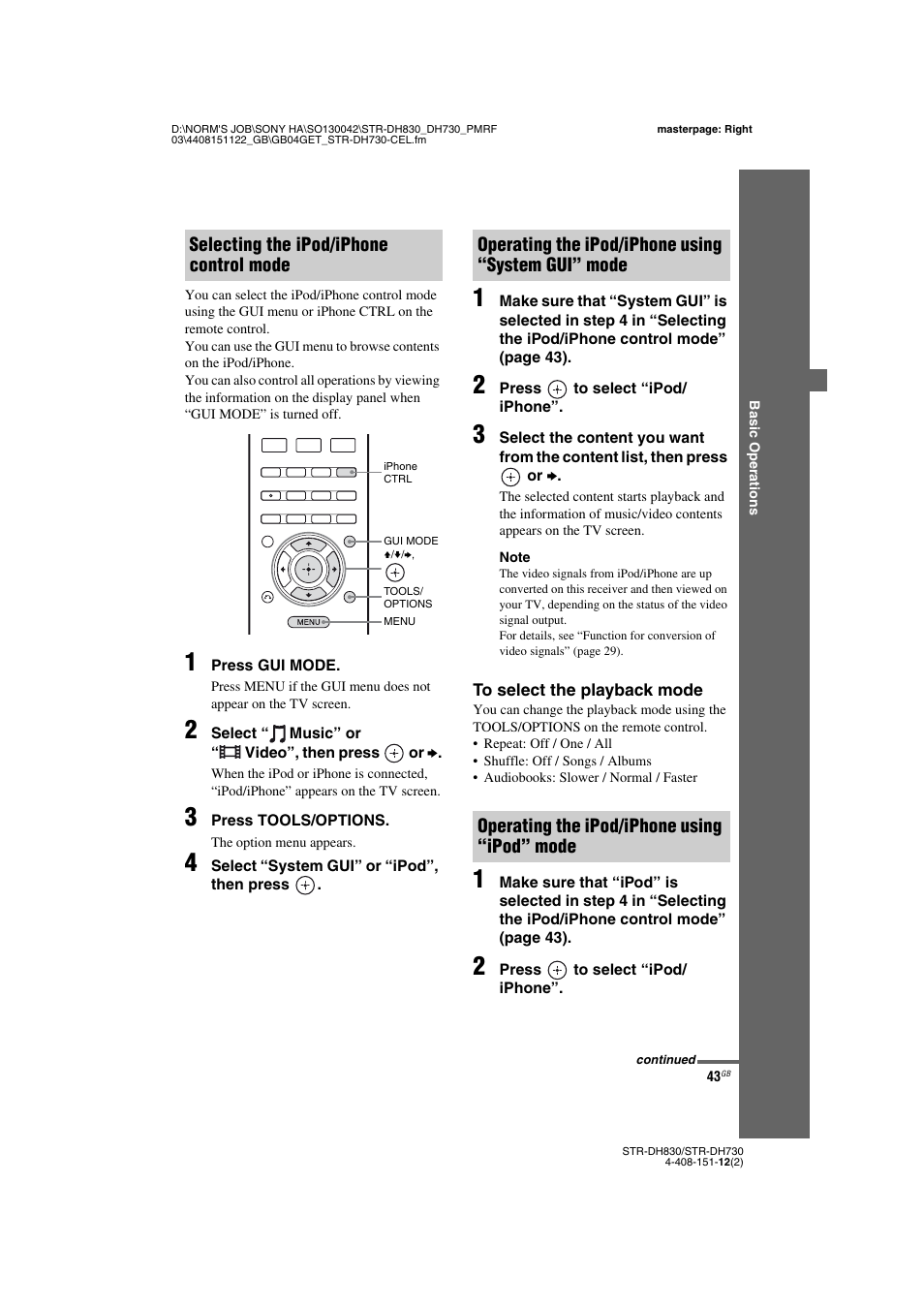 Sony STRDH830 User Manual | Page 43 / 88