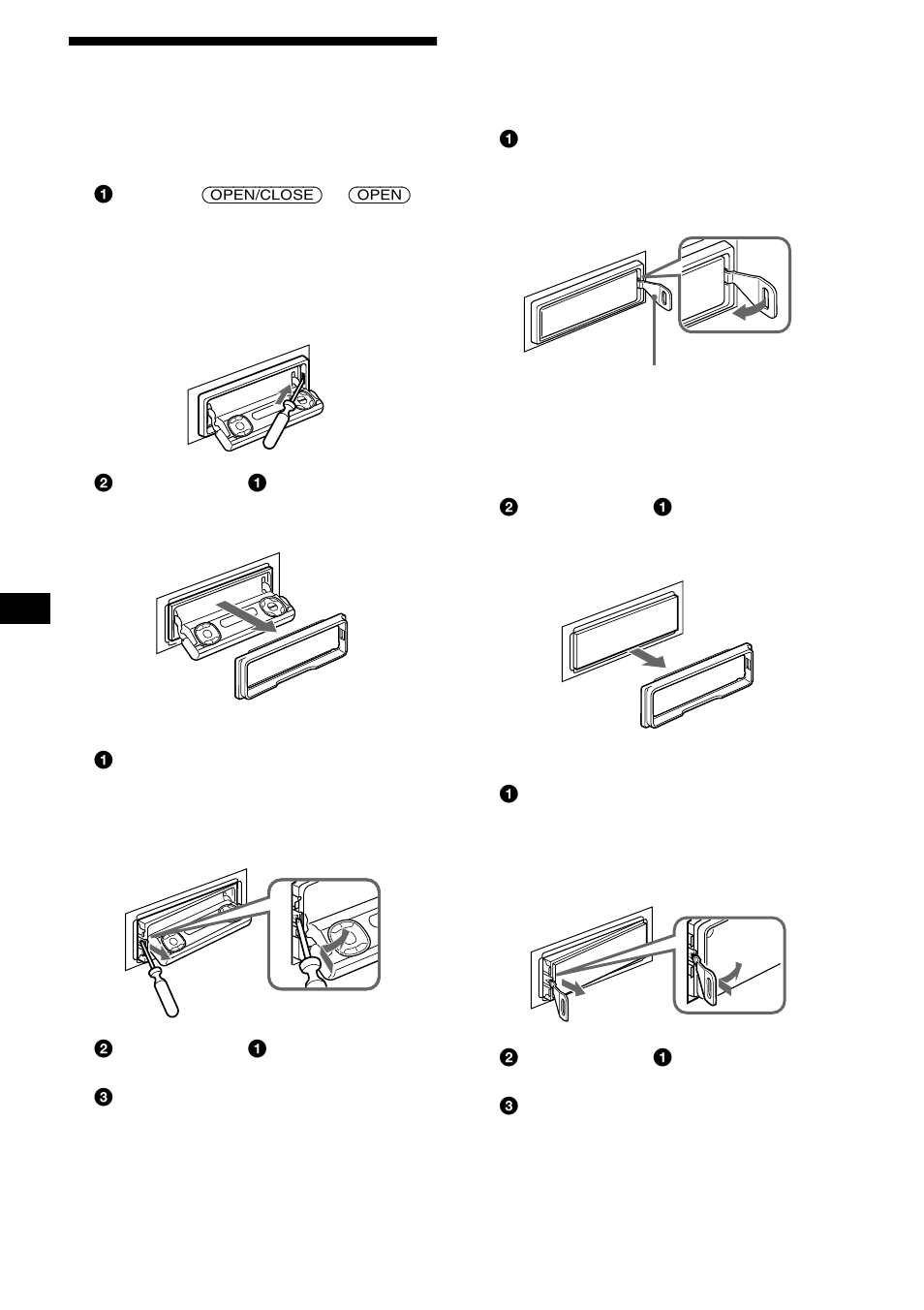 Extracción de la unidad, 32 extracción de la unidad | Sony CDX-M670 User Manual | Page 102 / 108