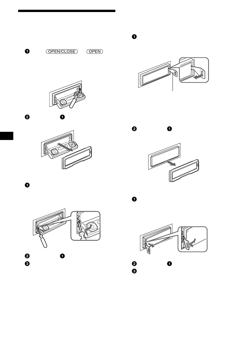 Removing the unit, 32 removing the unit | Sony CDX-M670 User Manual | Page 32 / 108