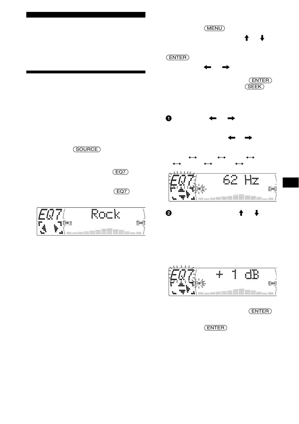 Réglage du meilleur son, Réglage de l’égaliseur (eq7) | Sony CDX-M670 User Manual | Page 51 / 108