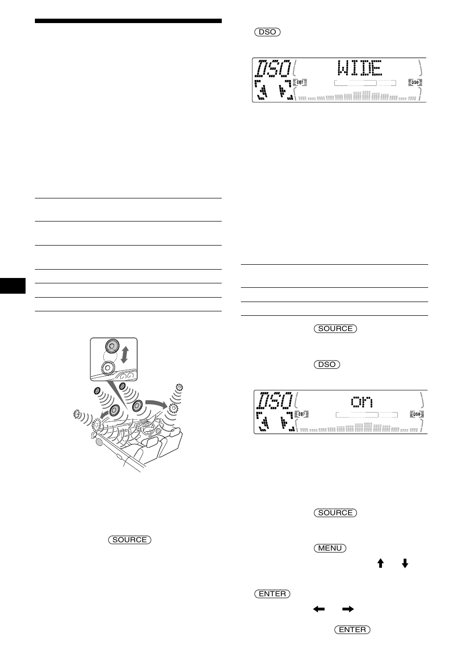 Réglage du menu soundstage, Dynamic soundstage organizer, Dso) | 18 réglage du menu soundstage | Sony CDX-M670 User Manual | Page 52 / 108