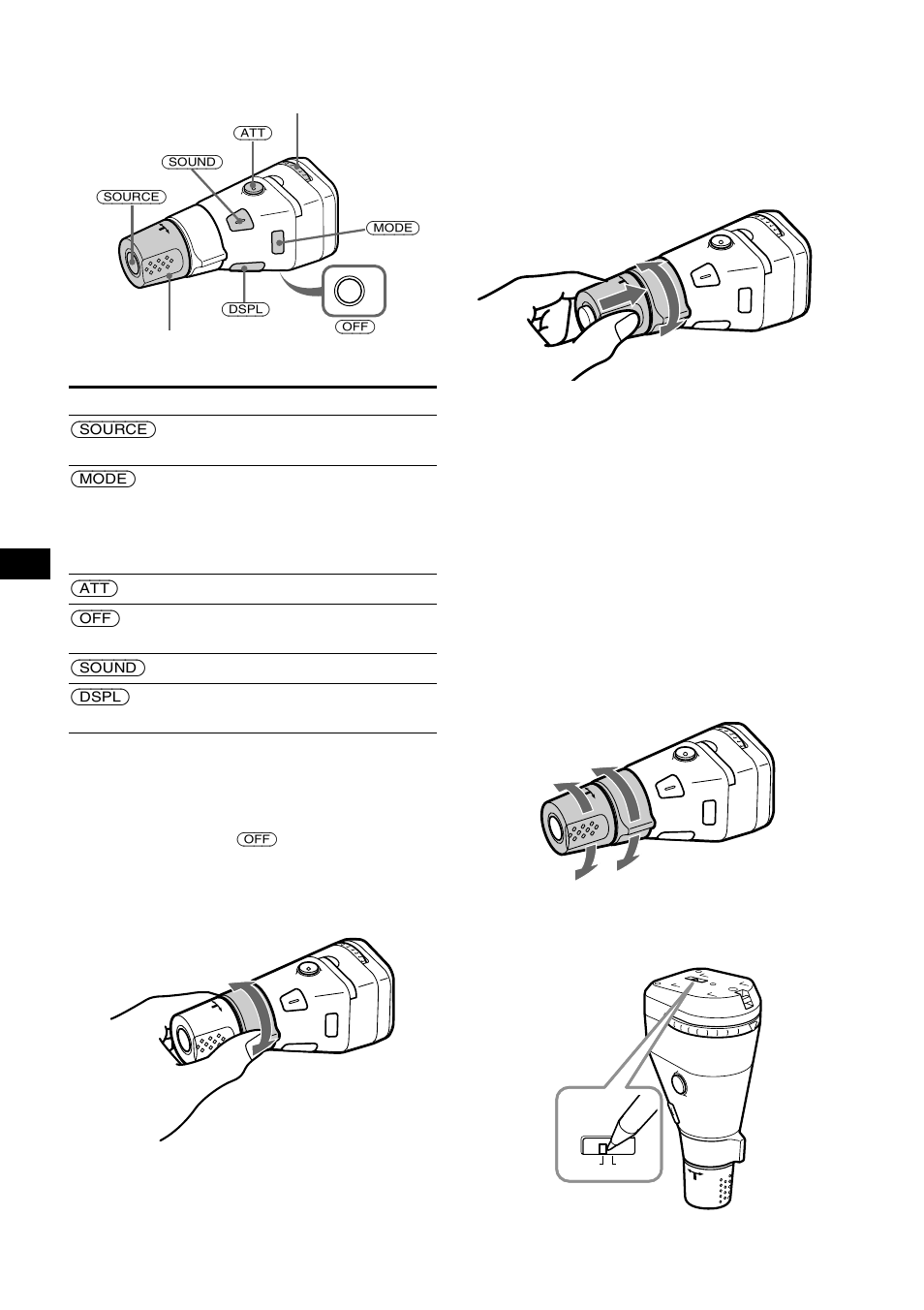 En appuyant sur les touches, En tournant la commande, Modification du sens de fonctionnement | Sony CDX-M670 User Manual | Page 58 / 108