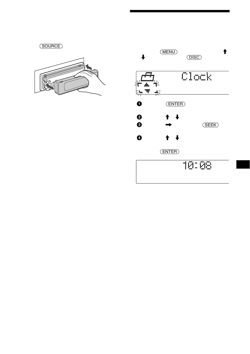 Ajuste del reloj | Sony CDX-M670 User Manual | Page 79 / 108