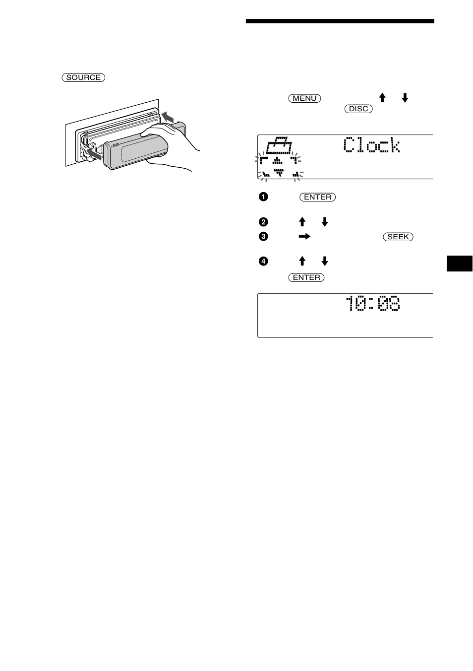 Setting the clock | Sony CDX-M670 User Manual | Page 9 / 108