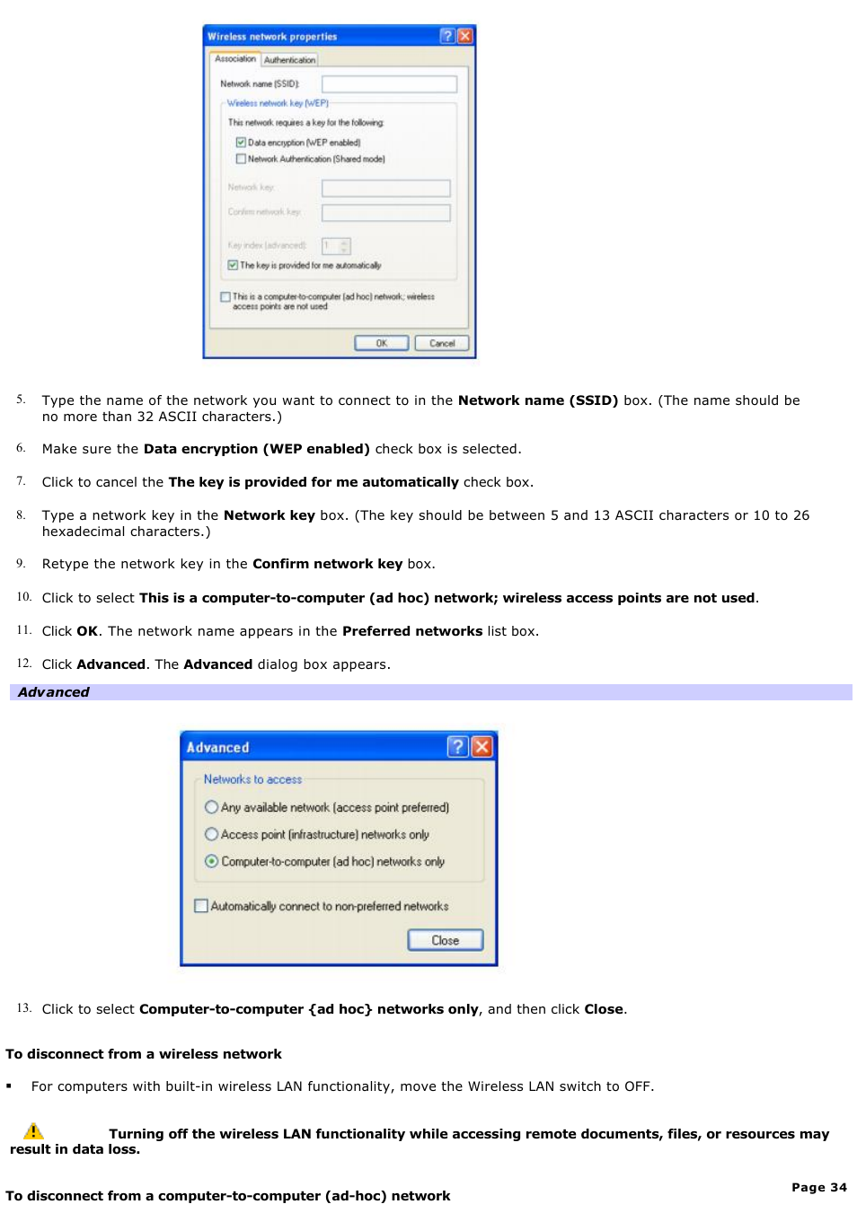 Sony PCG-V505BCK User Manual | Page 34 / 141