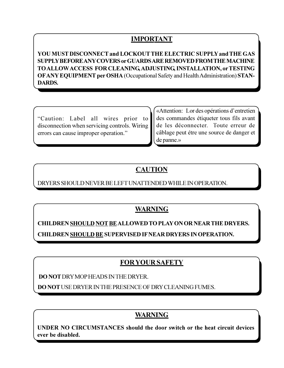 American Dryer Corp. MD-170 User Manual | Page 3 / 72