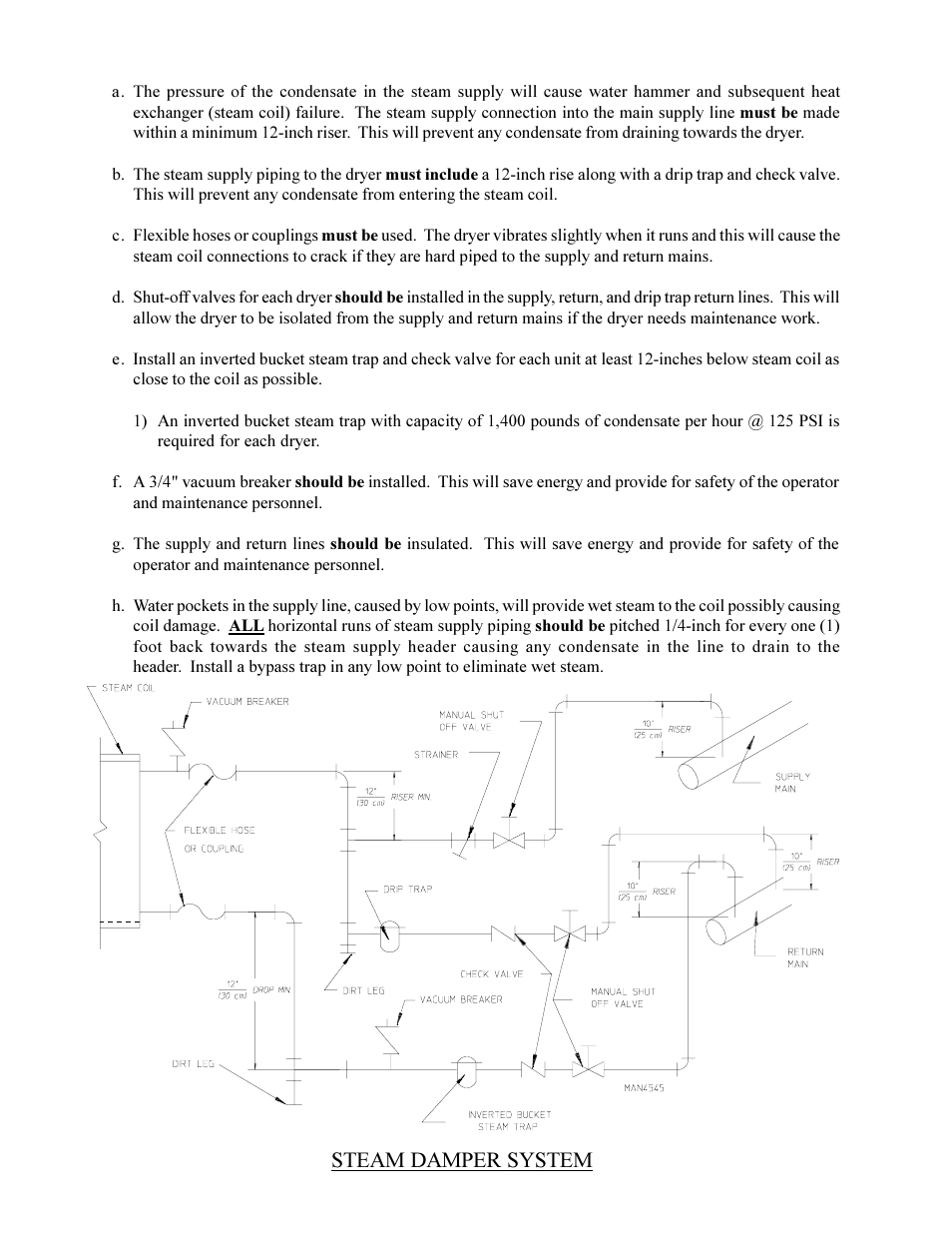Steam damper system | American Dryer Corp. MD-170 User Manual | Page 34 / 72