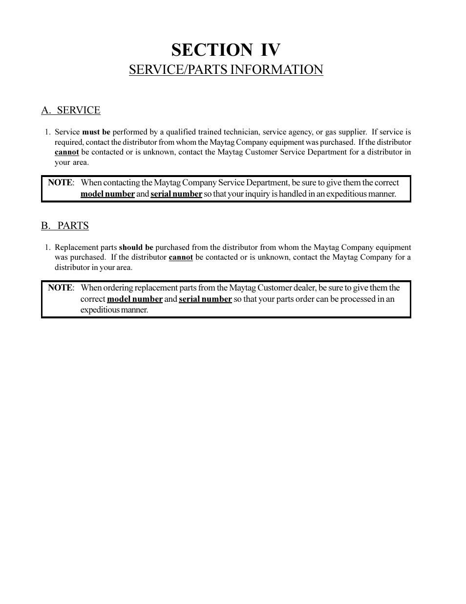 Service/parts information | American Dryer Corp. MD-170 User Manual | Page 42 / 72
