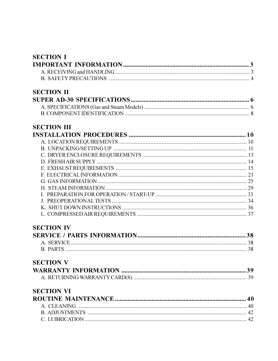 American Dryer Corp. MD-170 User Manual | Page 5 / 72