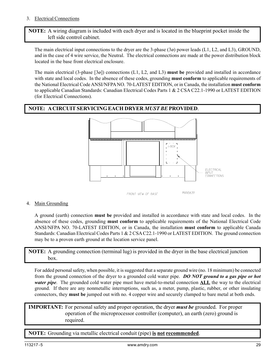 American Dryer Corp. AD/ML-310 User Manual | Page 29 / 54