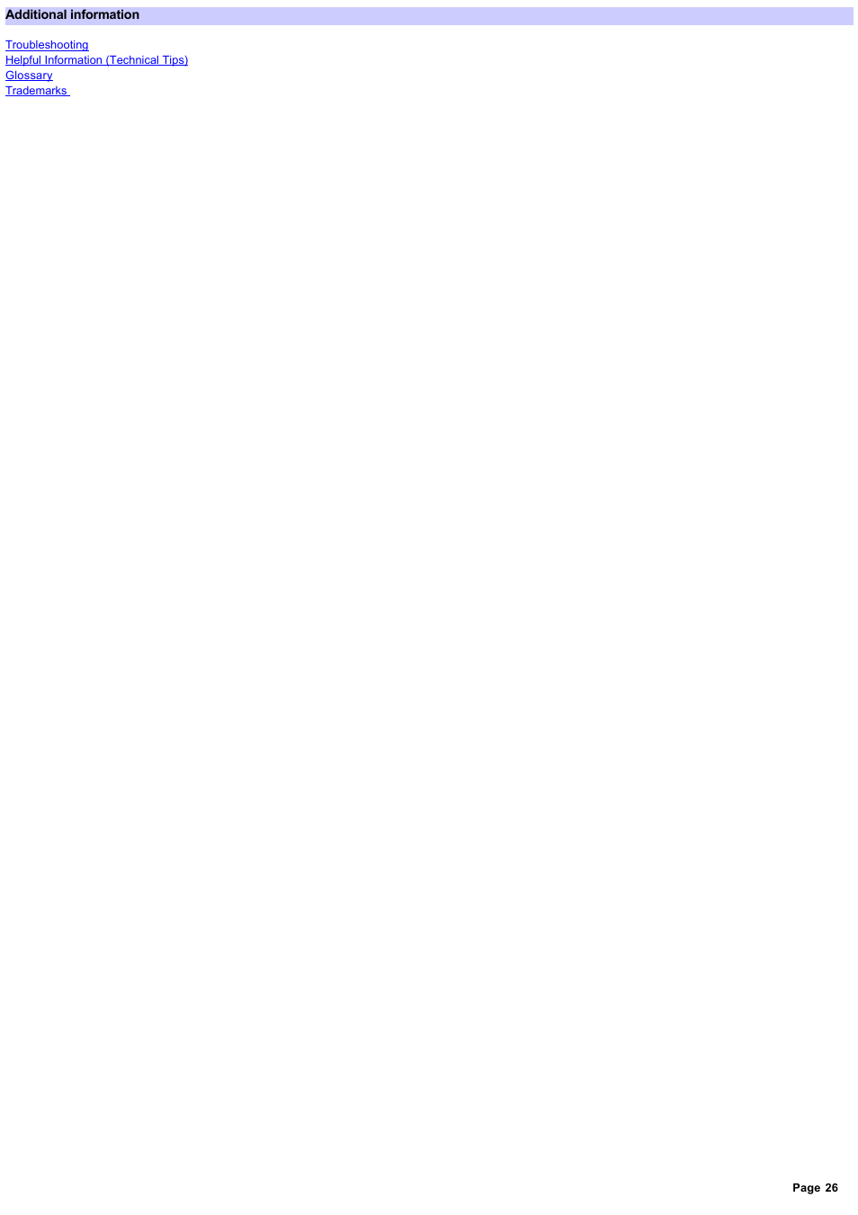 Additional information | Sony PCWA-A200 User Manual | Page 26 / 61