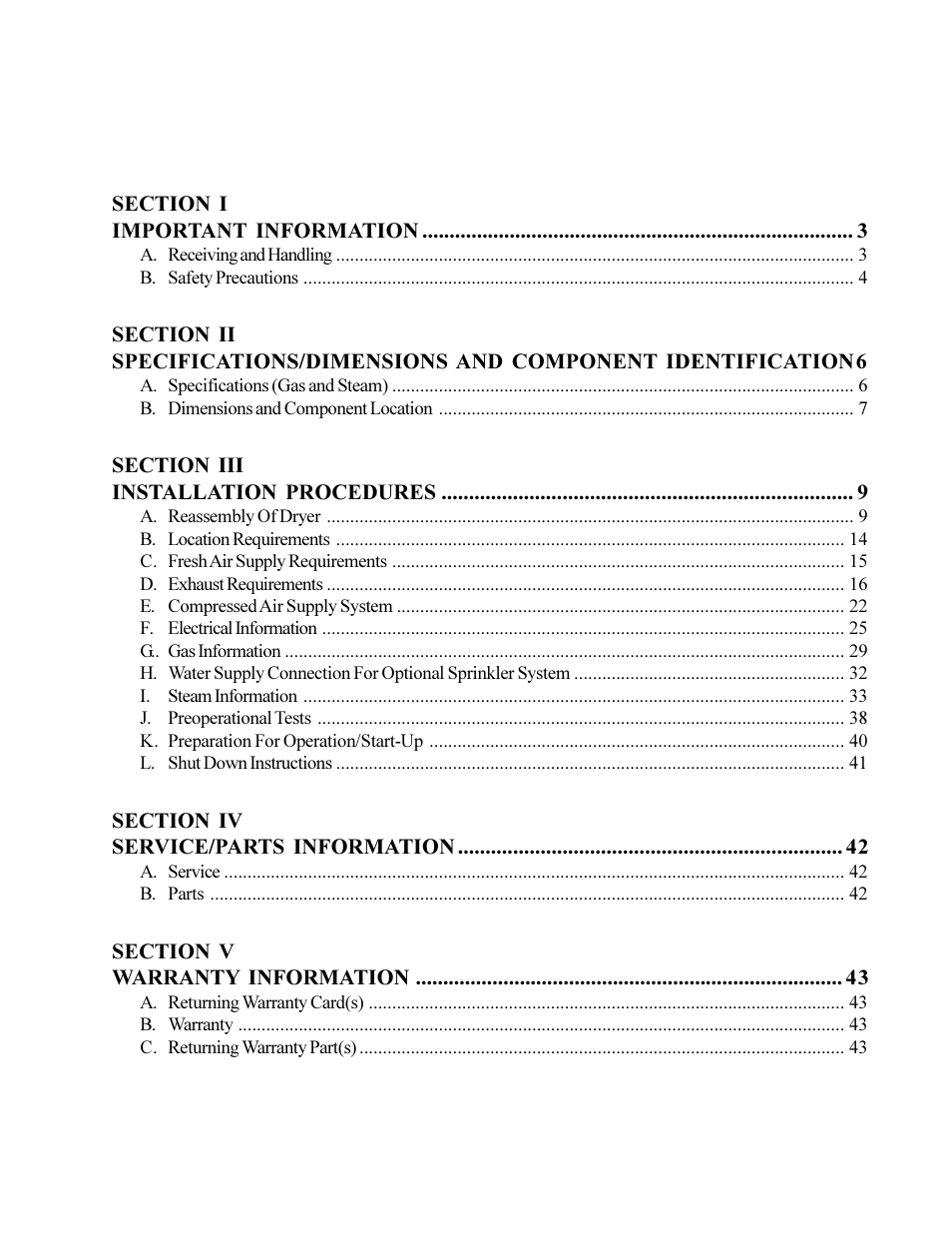 American Dryer Corp. ML-310 User Manual | Page 5 / 81