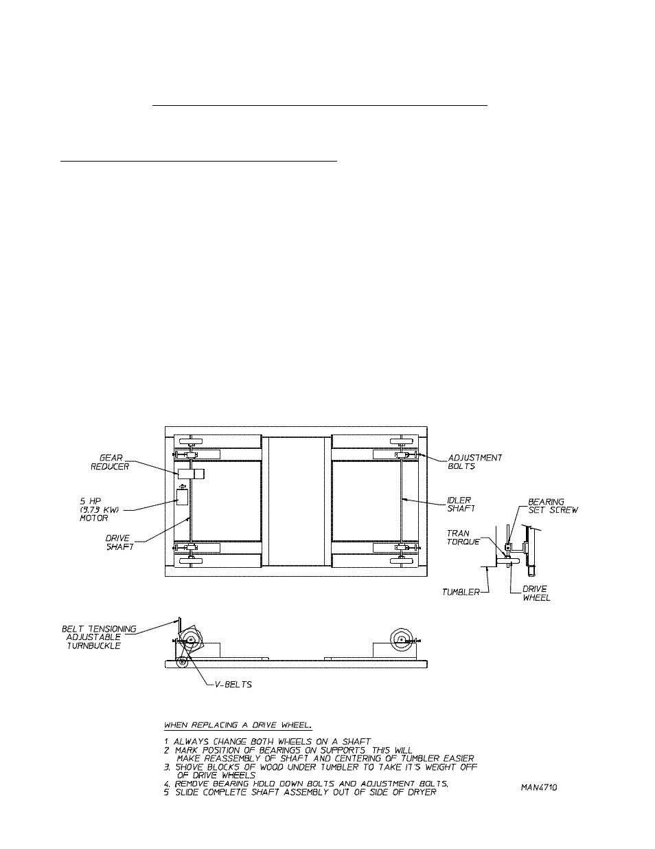Component system descriptions, Basket (tumbler) drive system | American Dryer Corp. ML-310 User Manual | Page 52 / 81
