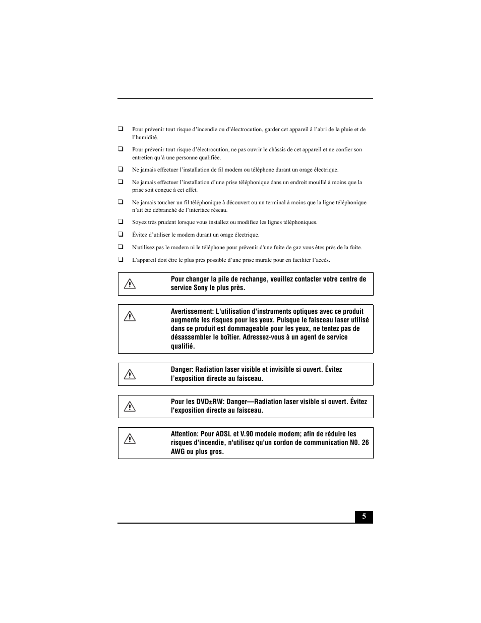 Sony PCV-W700G User Manual | Page 5 / 40