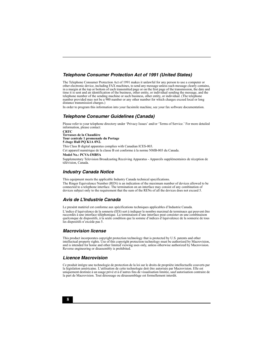 Sony PCV-W700G User Manual | Page 8 / 40