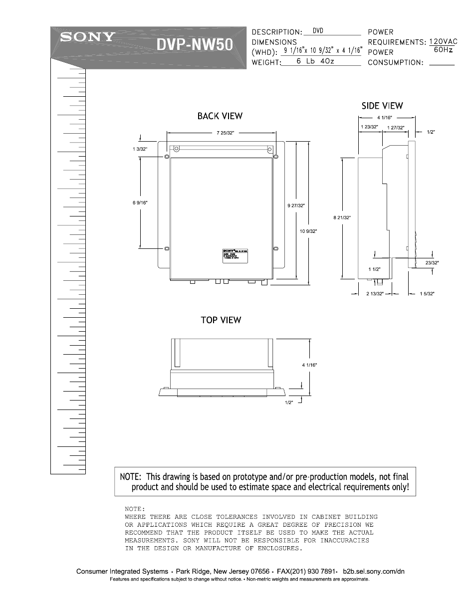 Sony DVP-NW50 User Manual | 3 pages