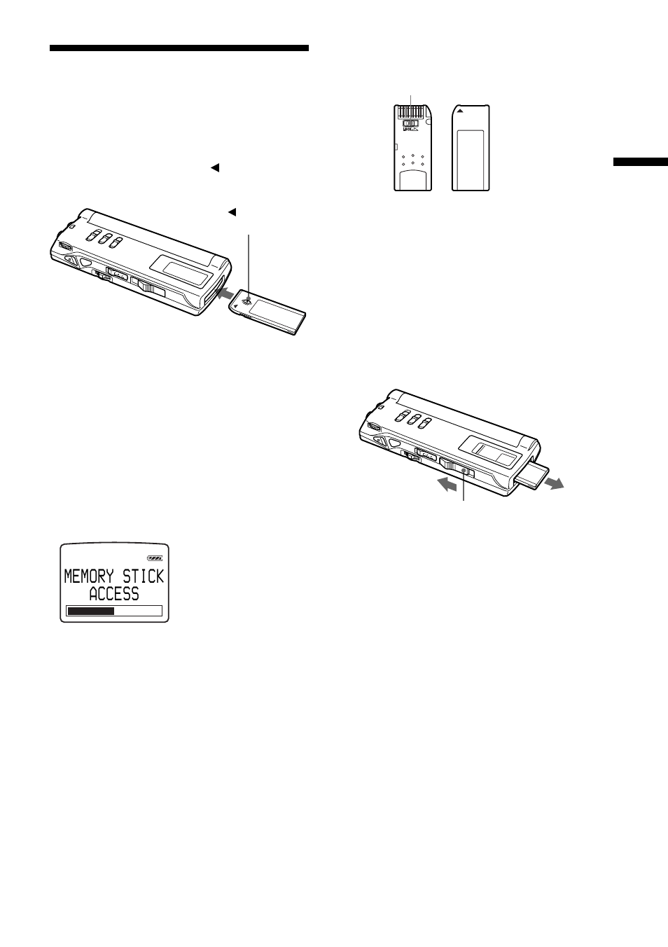 Access e m mory s ick t | Sony ICD-MS1 User Manual | Page 11 / 72