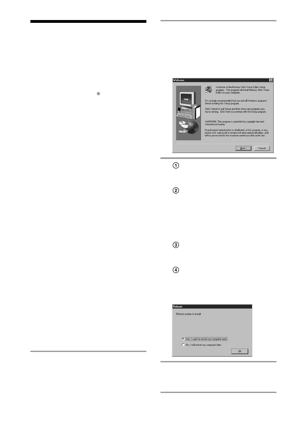Installing the software | Sony ICD-MS1 User Manual | Page 40 / 72
