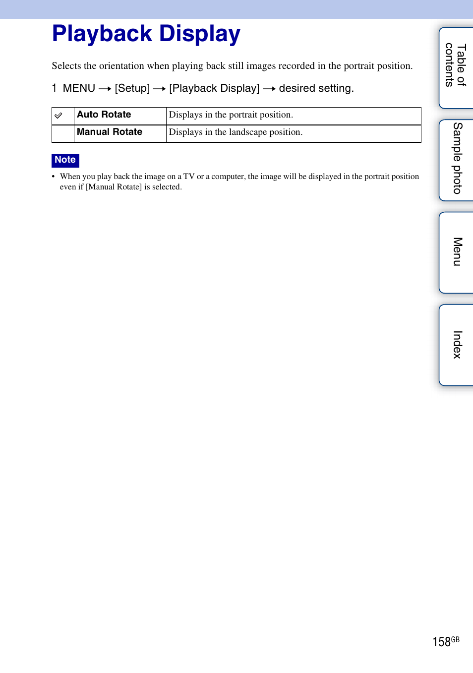 Playback display | Sony NEX-7K User Manual | Page 158 / 211