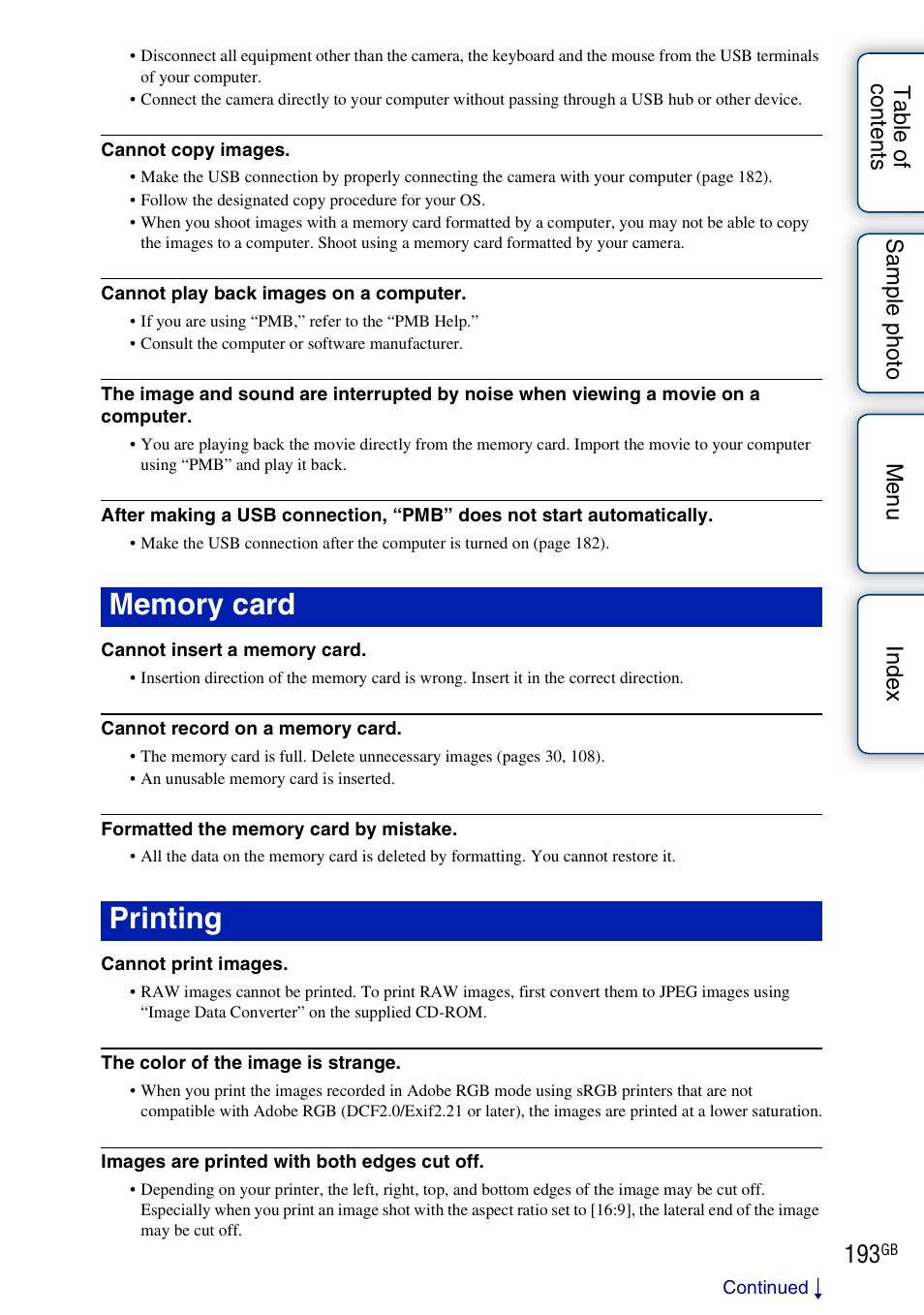 Sony NEX-7K User Manual | Page 193 / 211