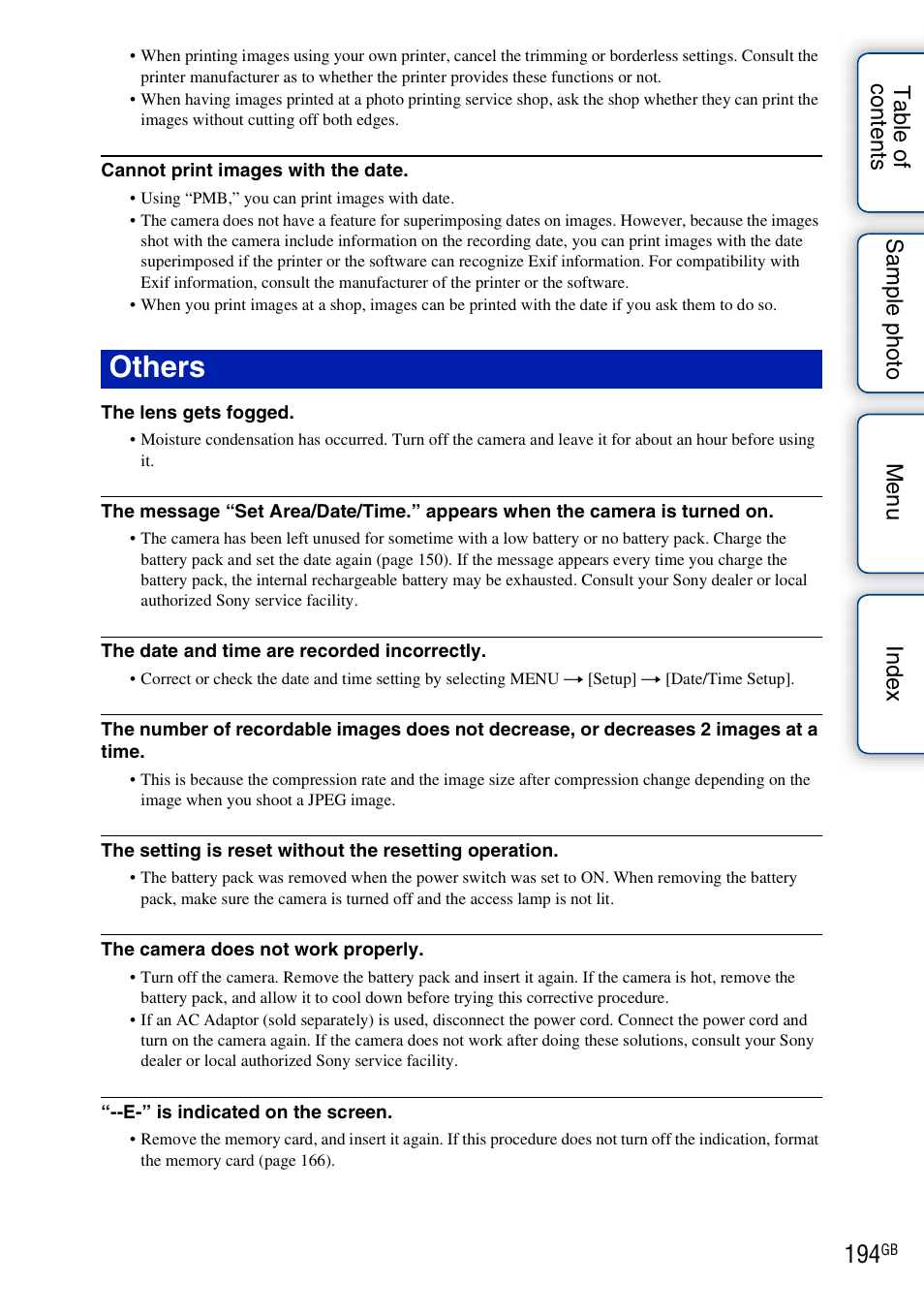 Others | Sony NEX-7K User Manual | Page 194 / 211