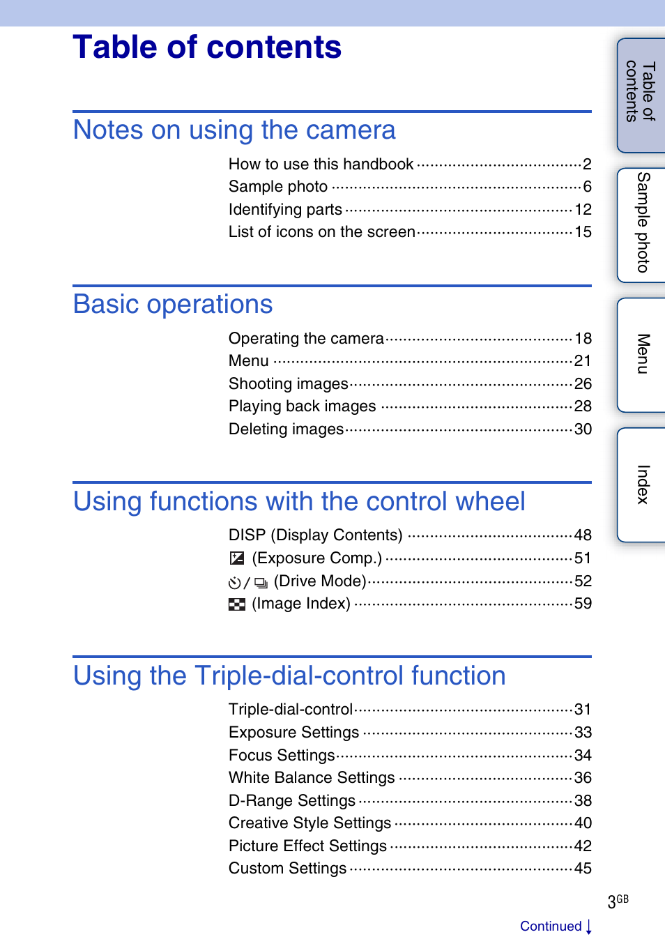 Sony NEX-7K User Manual | Page 3 / 211