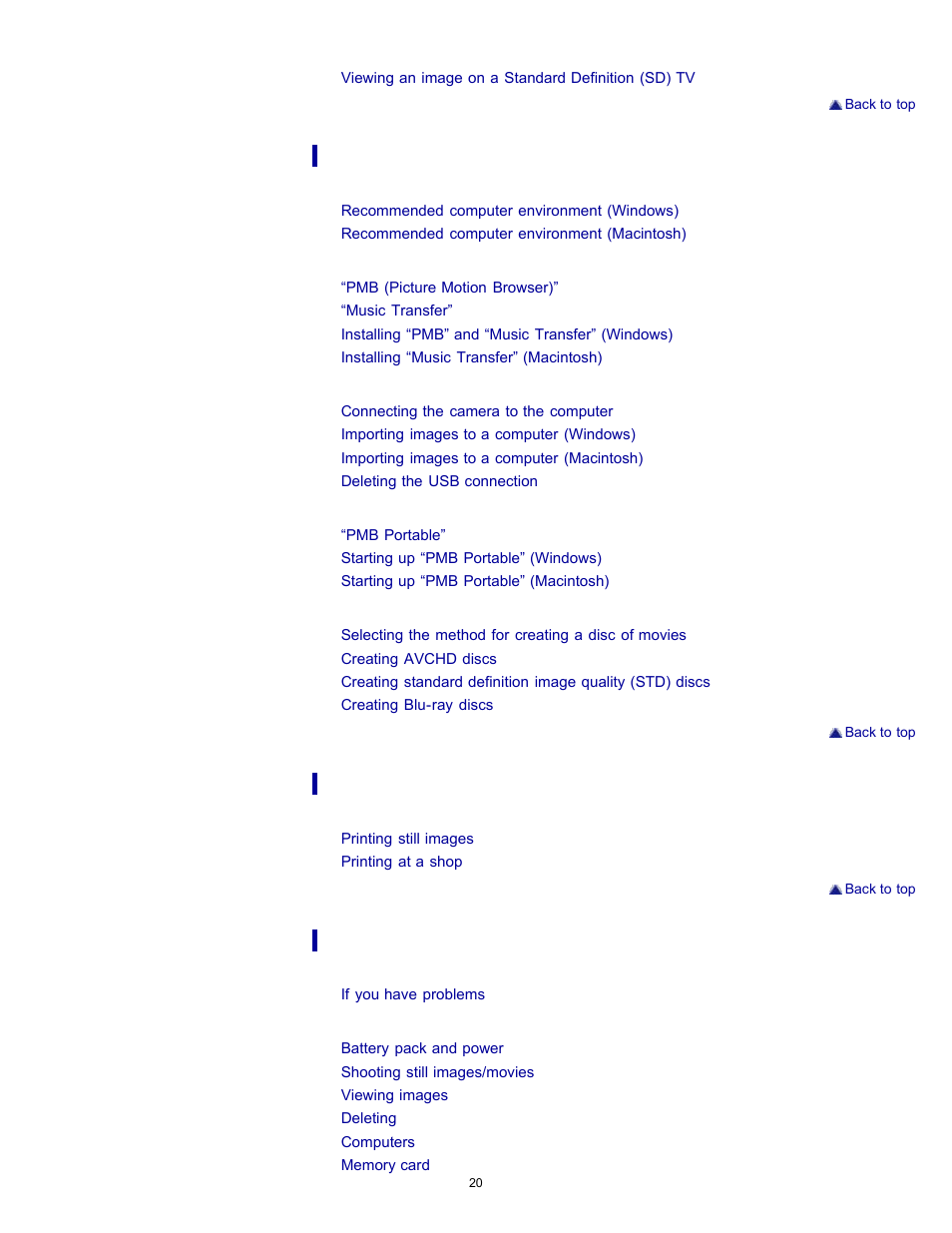 Sony DSC-WX9 User Manual | Page 20 / 252