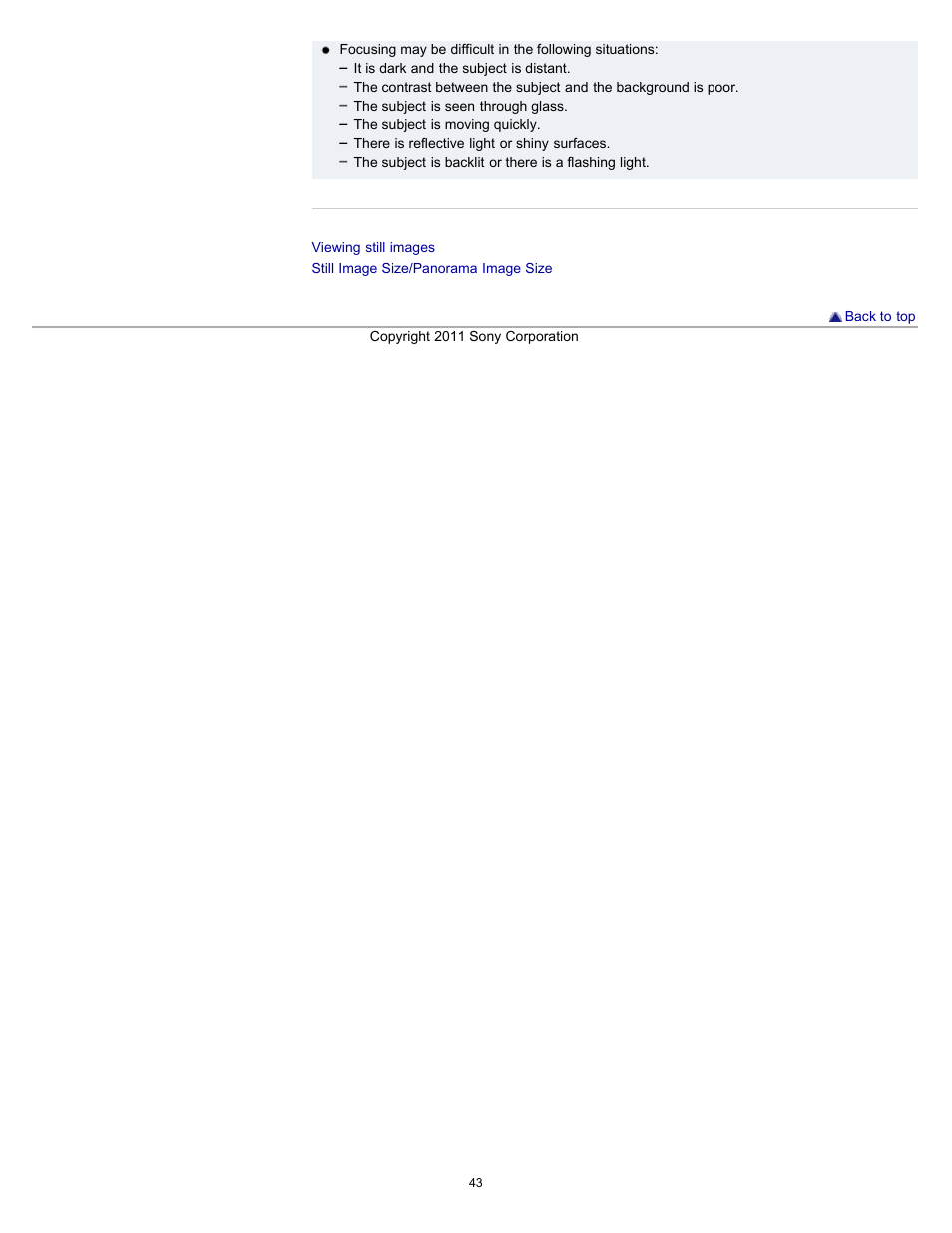 Sony DSC-WX9 User Manual | Page 43 / 252