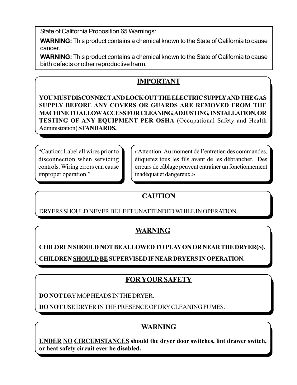 American Dryer Corp. MDG75MNV User Manual | Page 3 / 50