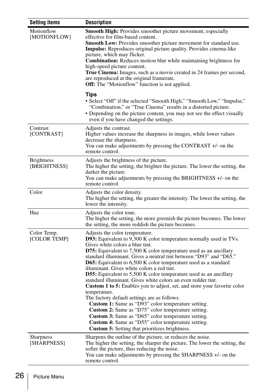 Sony VPL-VW600ES User Manual | Page 26 / 88