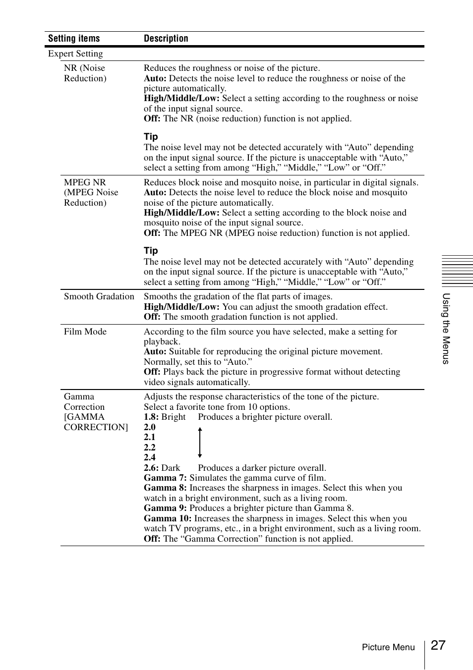 Sony VPL-VW600ES User Manual | Page 27 / 88