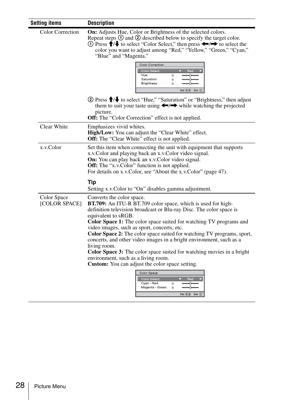 Sony VPL-VW600ES User Manual | Page 28 / 88