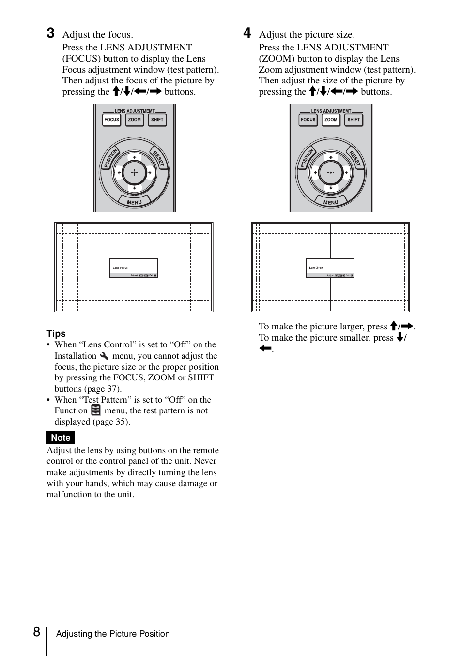 Sony VPL-VW600ES User Manual | Page 8 / 88