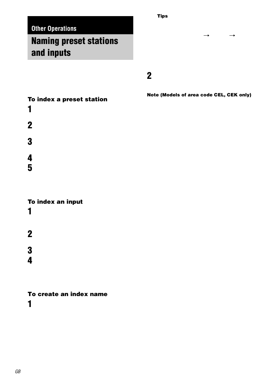 Other operations, Naming preset stations and inputs | Sony STR-DA1000ES User Manual | Page 42 / 56