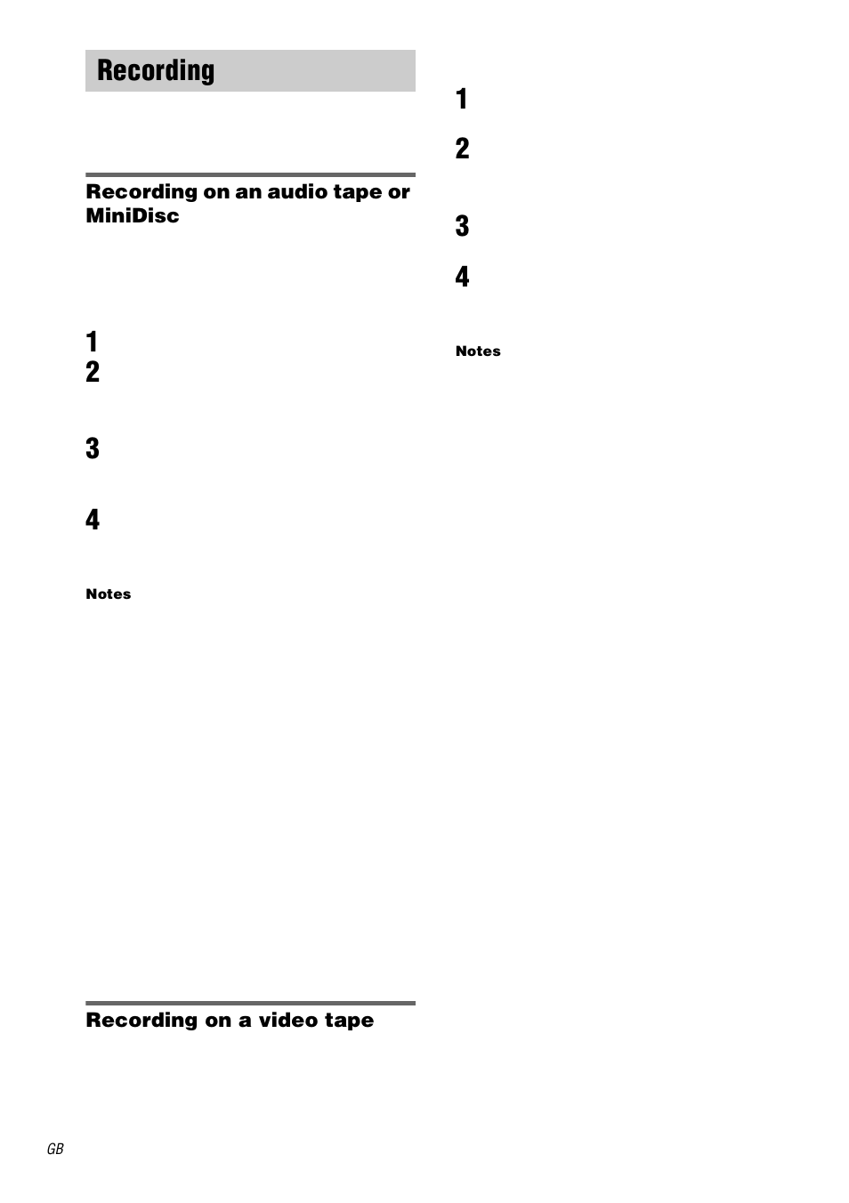 Recording | Sony STR-DA1000ES User Manual | Page 44 / 56