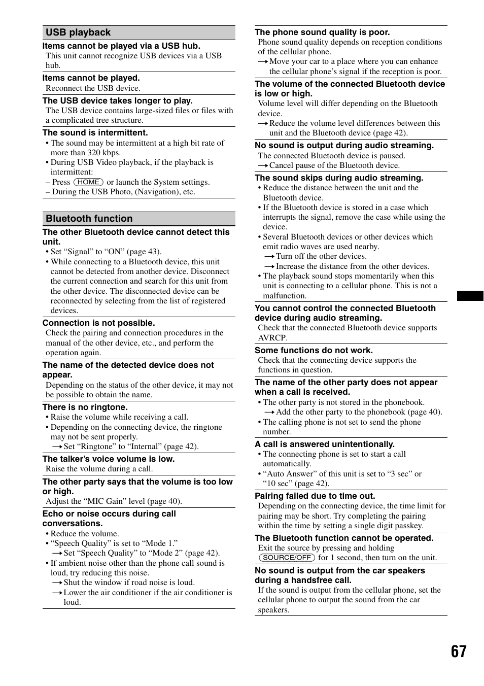 Sony XAV-601BT User Manual | Page 67 / 220