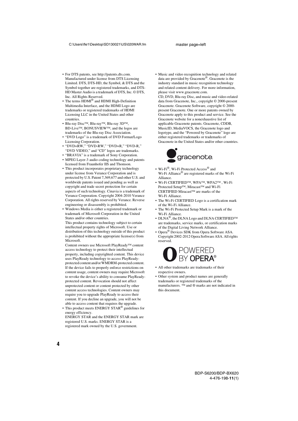 Sony BDP-S6200 User Manual | Page 4 / 16