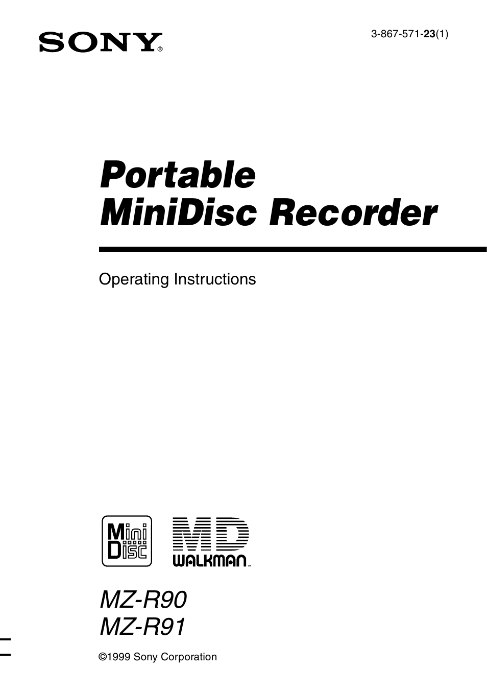 Sony MZ-R90 User Manual | 56 pages
