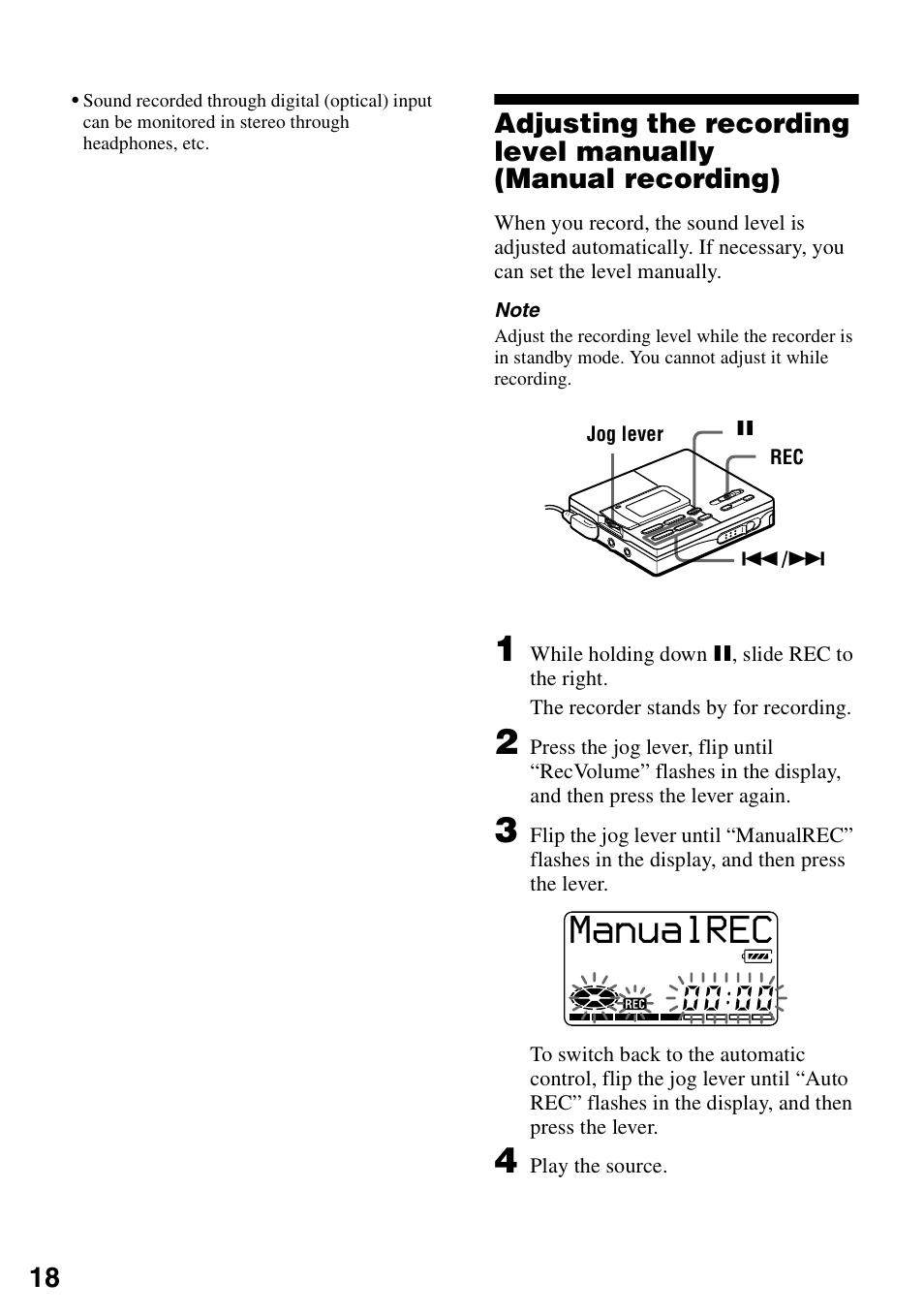 Manualrec | Sony MZ-R90 User Manual | Page 18 / 56