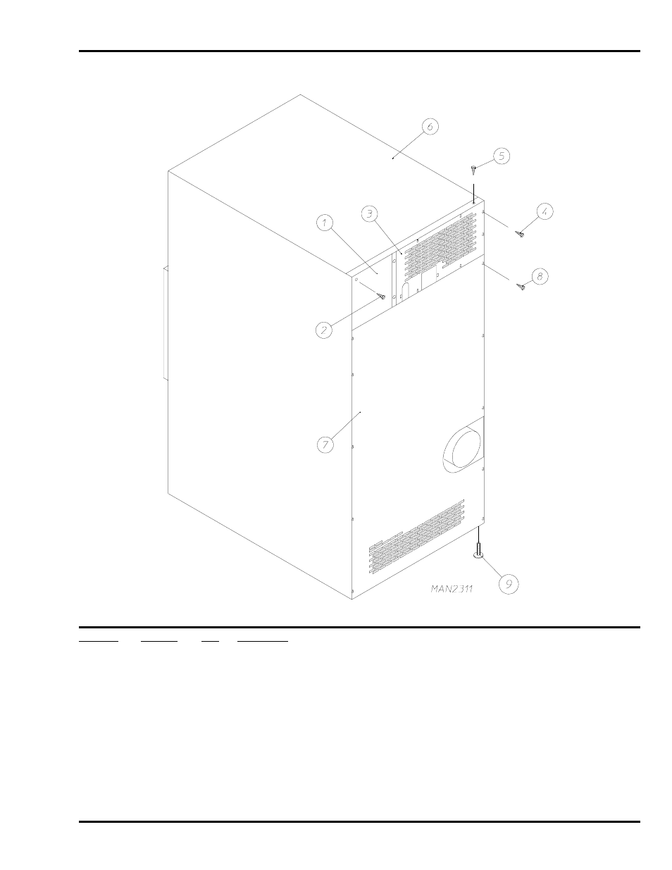 Outer top / back guard assemblies | American Dryer Corp. ML-758 User Manual | Page 41 / 46