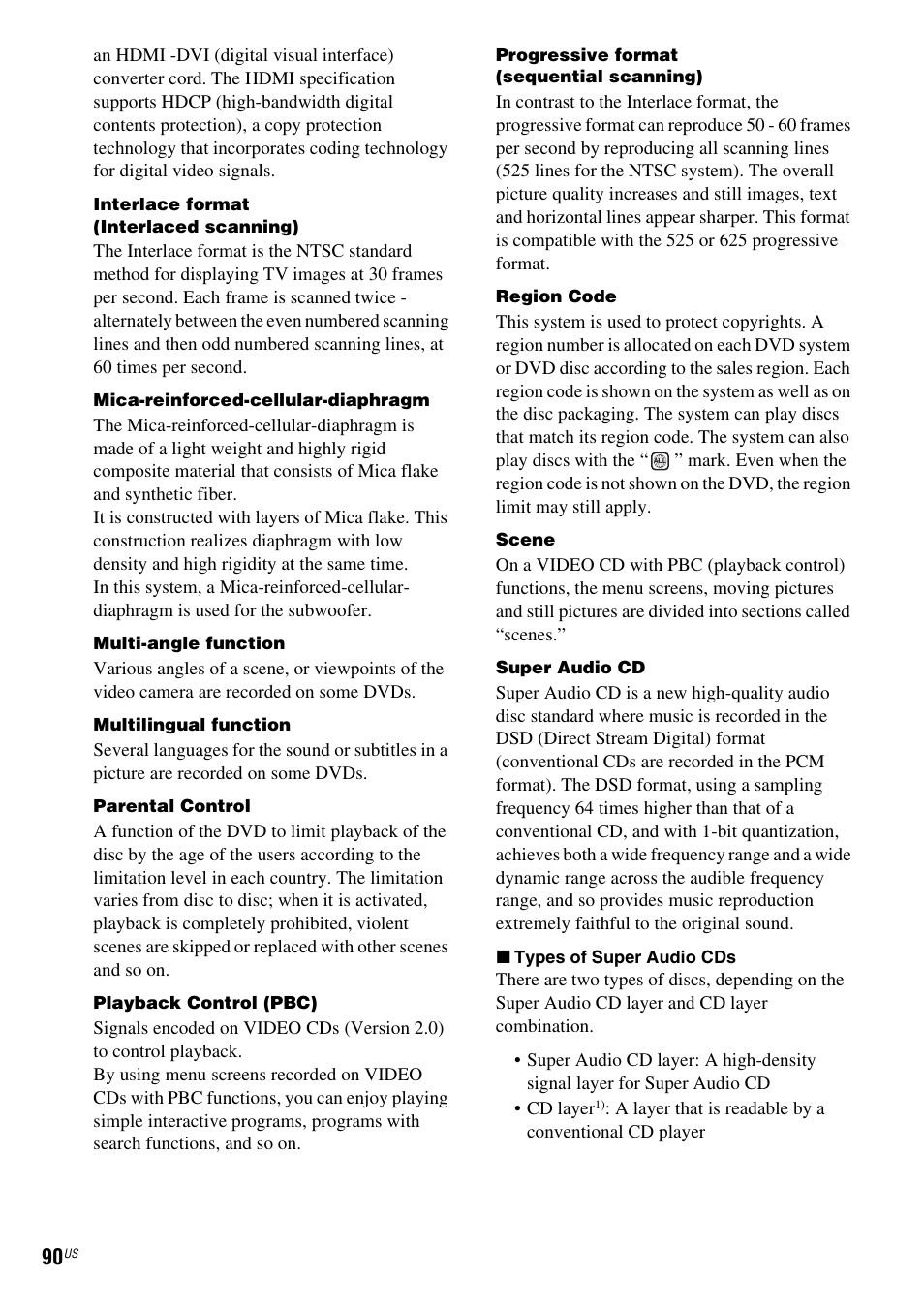 Sony DAV-FX500 User Manual | Page 90 / 104