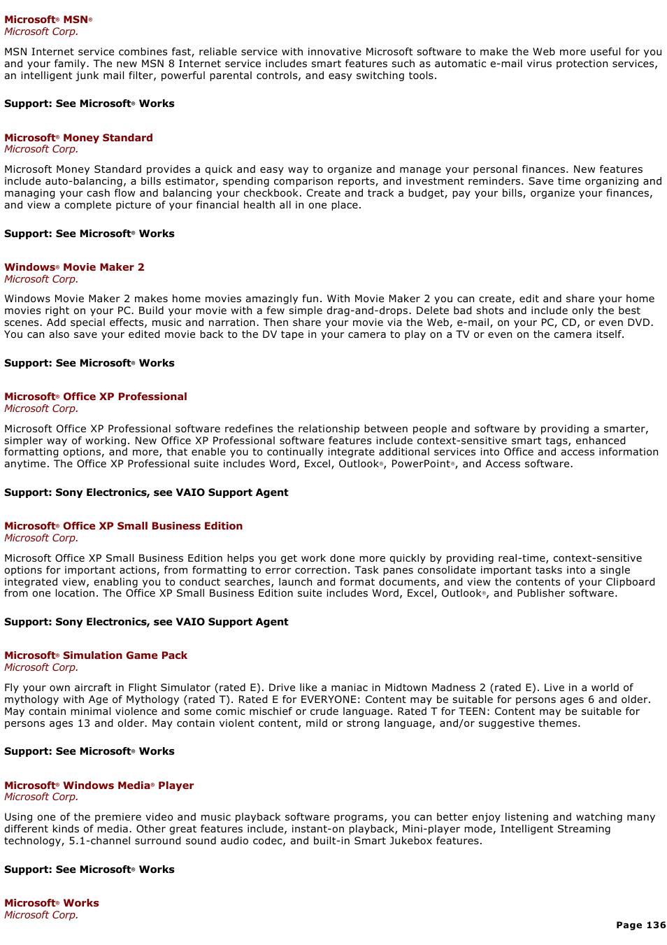 Sony PCG-FRV31 User Manual | Page 136 / 141