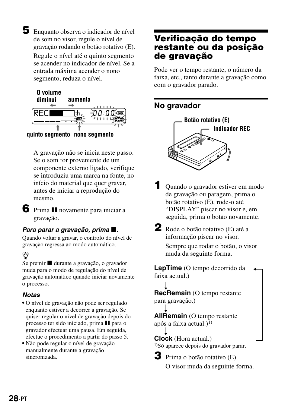 No gravador | Sony MZ-R900 User Manual | Page 168 / 212
