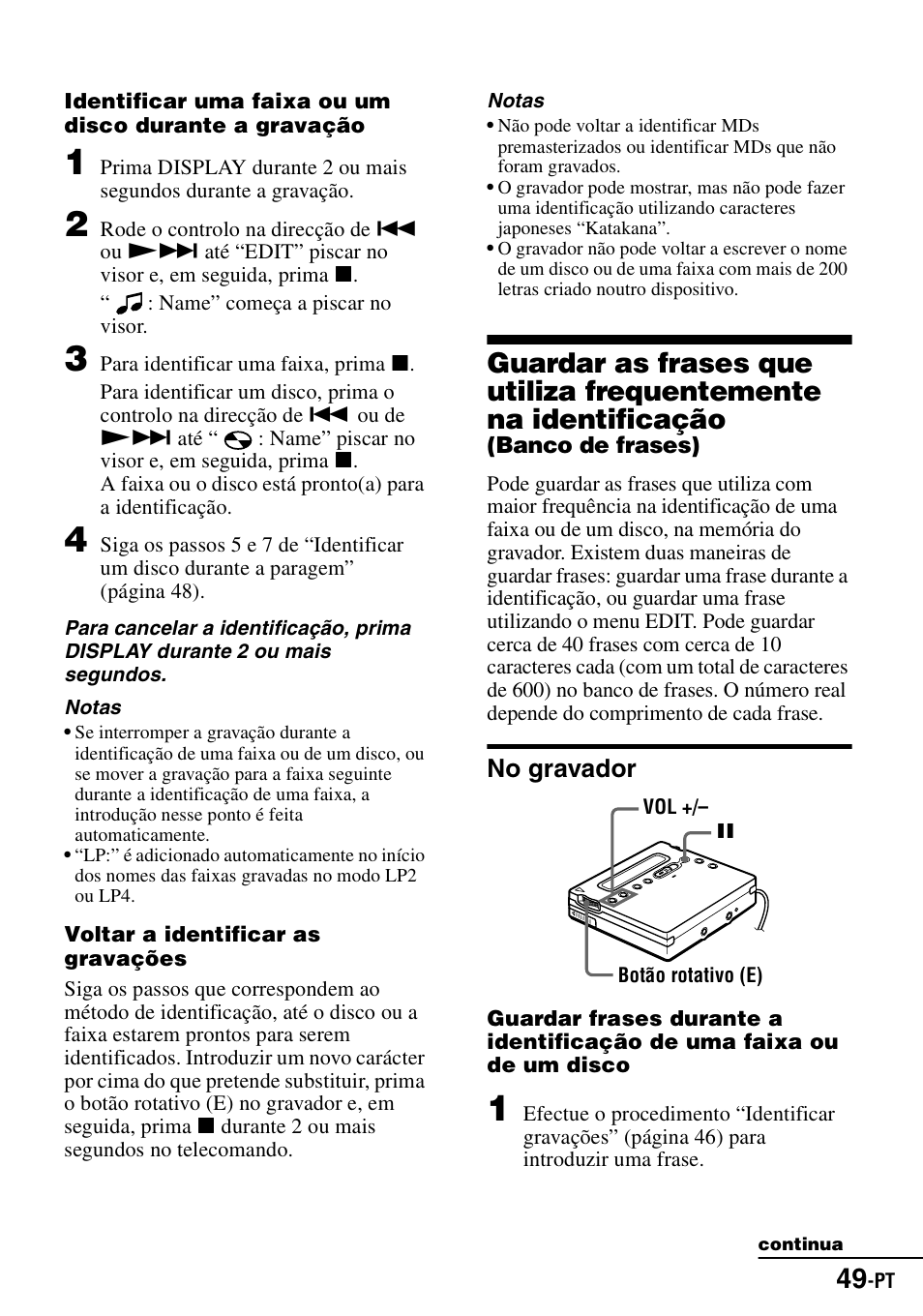 No gravador | Sony MZ-R900 User Manual | Page 189 / 212