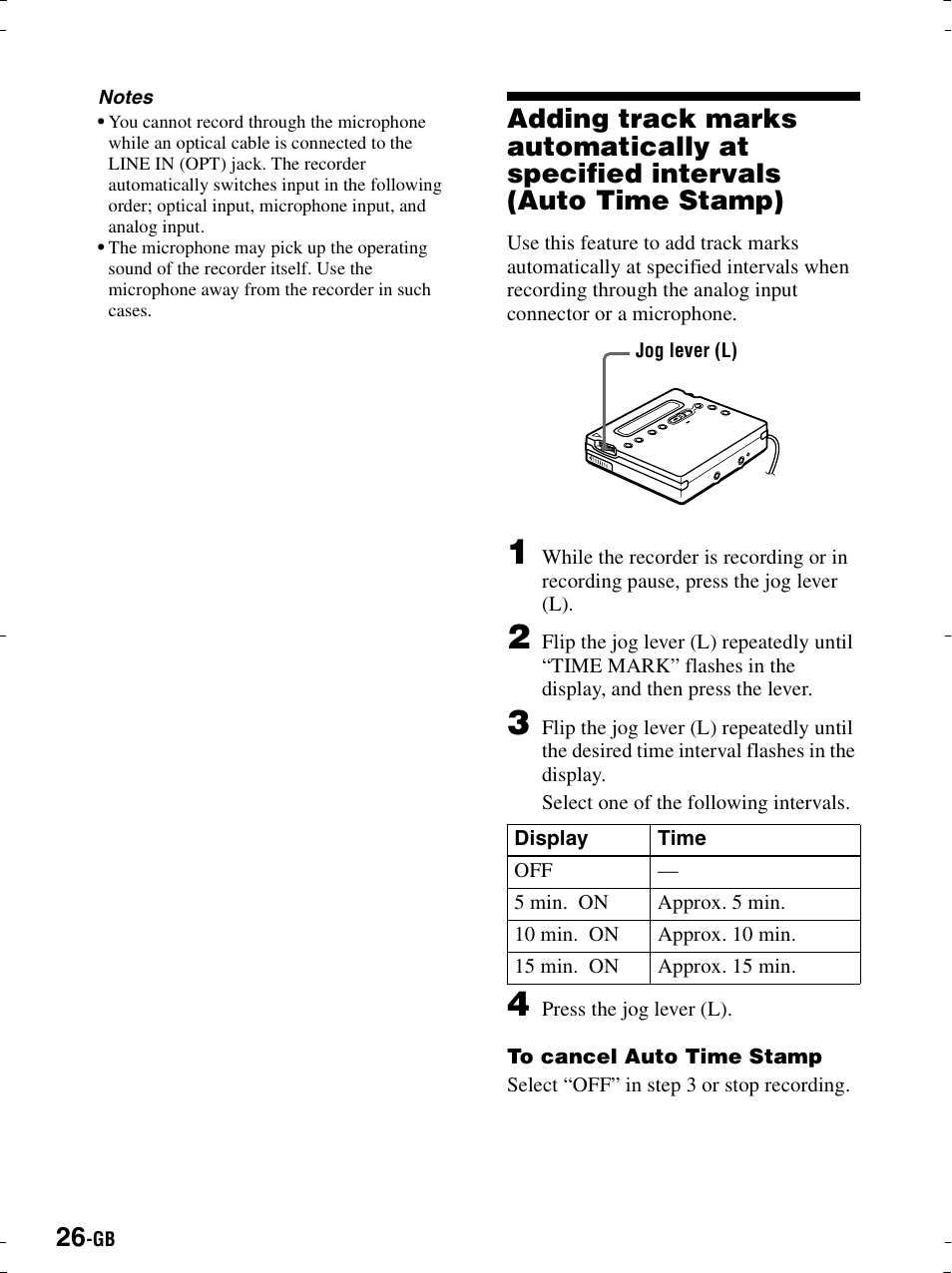 Stamp) | Sony MZ-R900 User Manual | Page 26 / 212