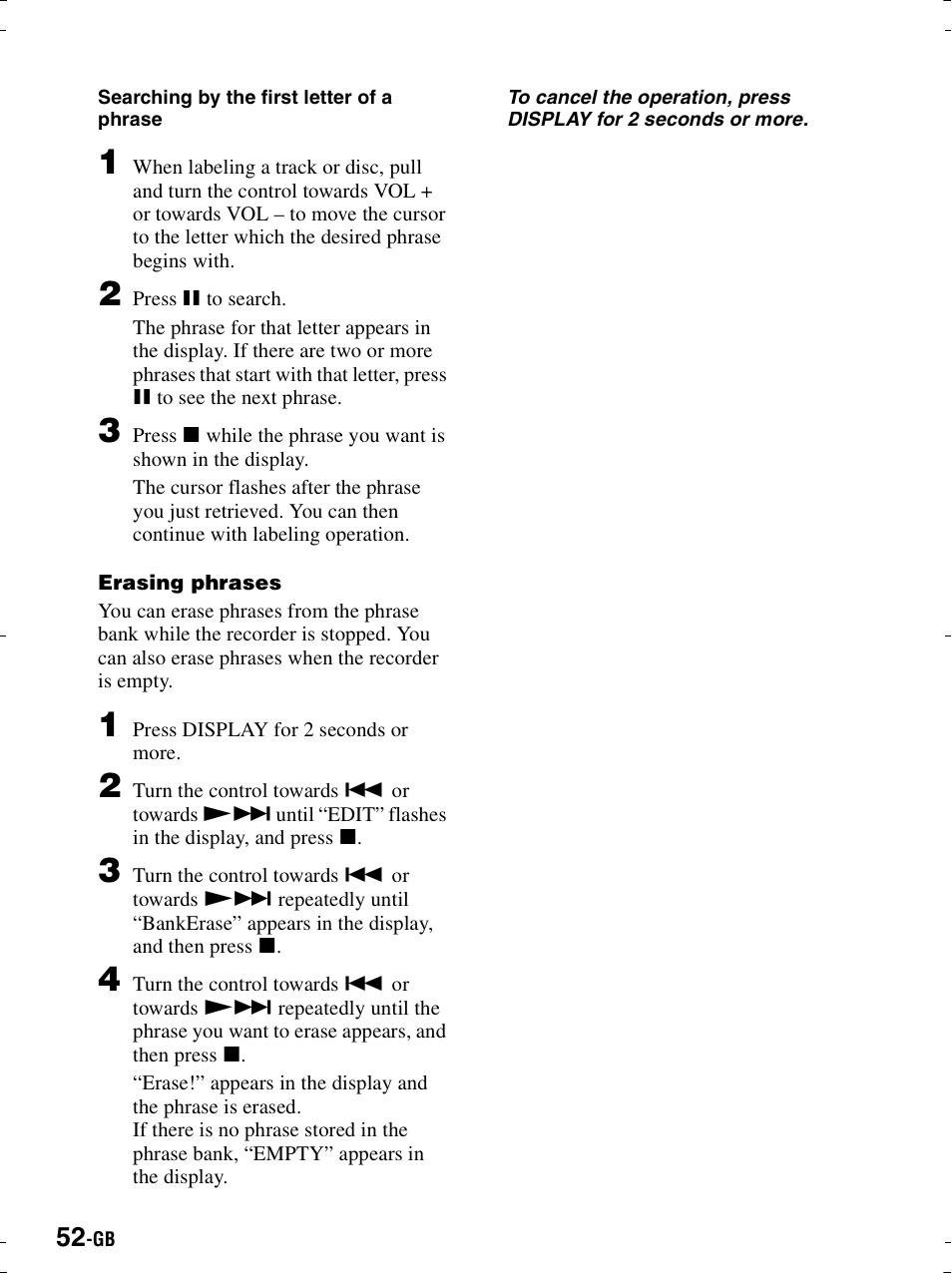 Sony MZ-R900 User Manual | Page 52 / 212