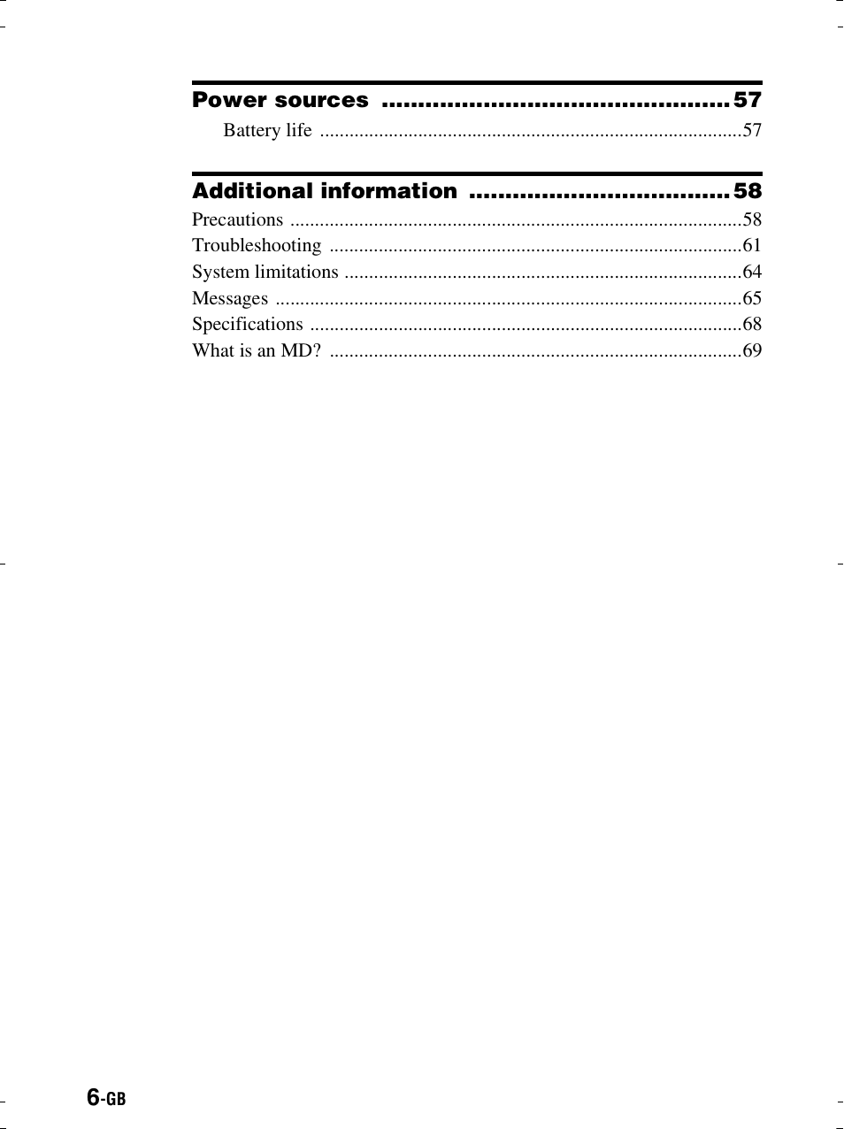 Sony MZ-R900 User Manual | Page 6 / 212