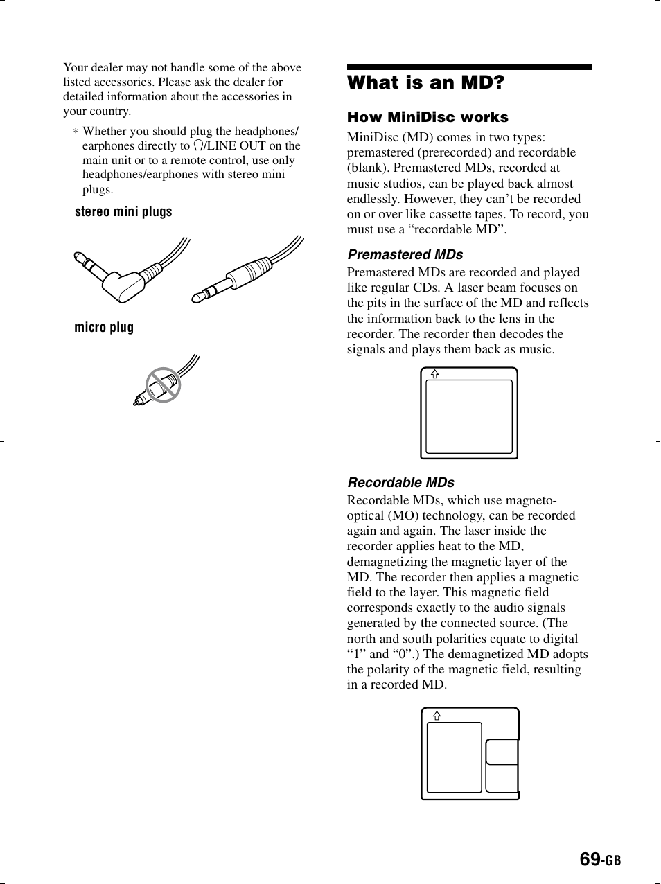 What is an md | Sony MZ-R900 User Manual | Page 69 / 212