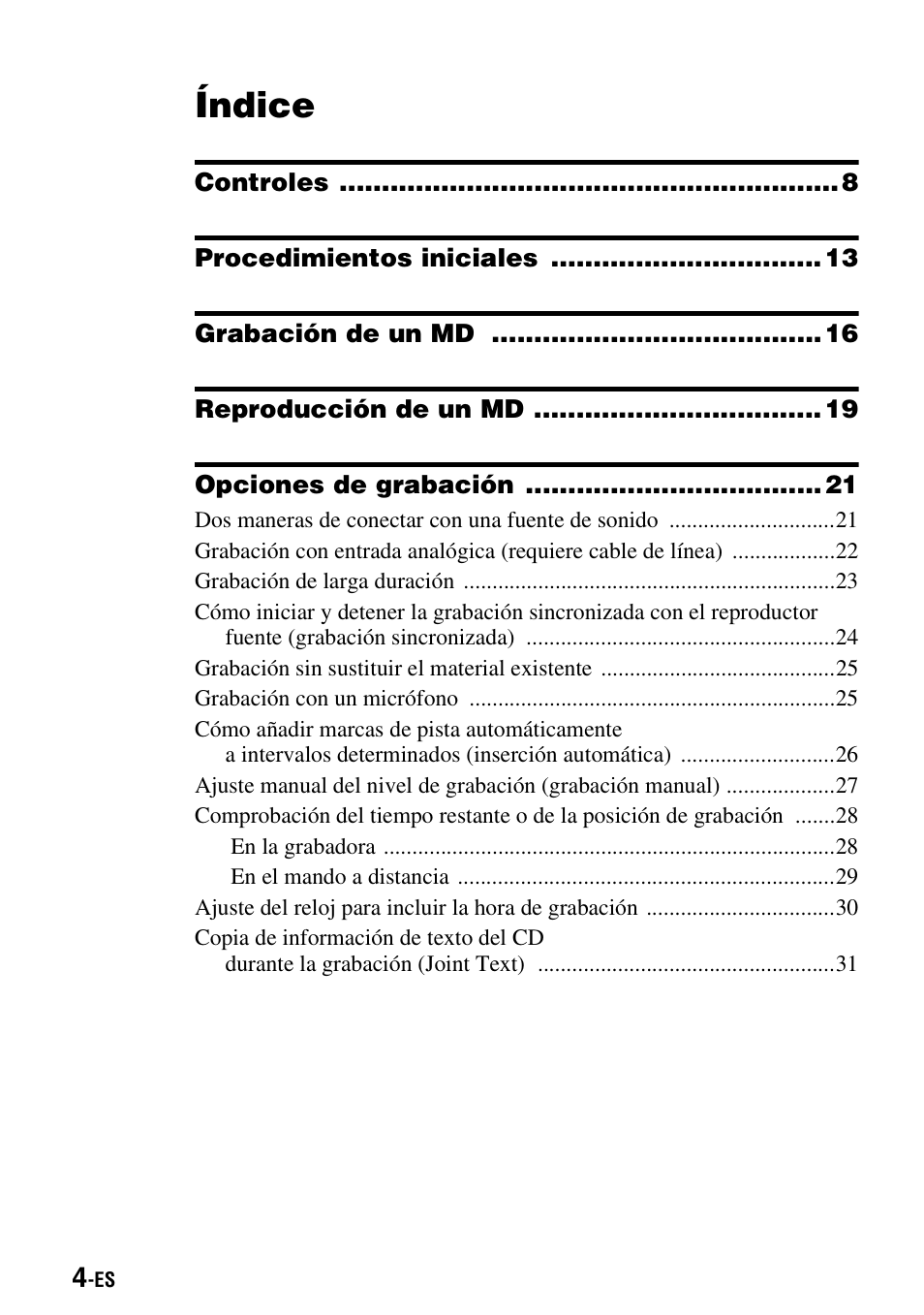 Índice | Sony MZ-R900 User Manual | Page 74 / 212